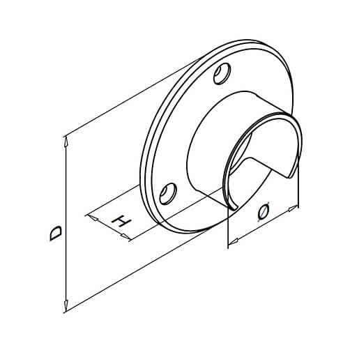 Flange com fenda